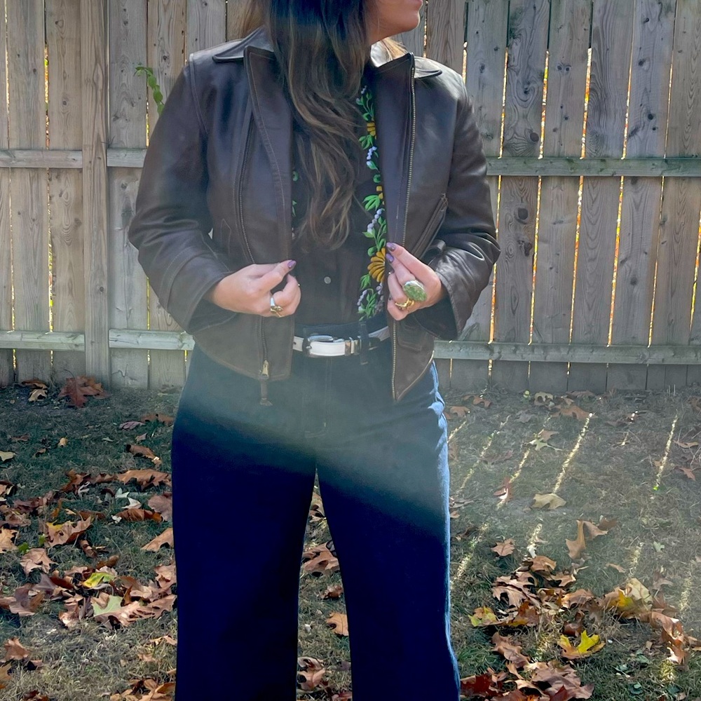 Lost Worlds dark brown leather jacket